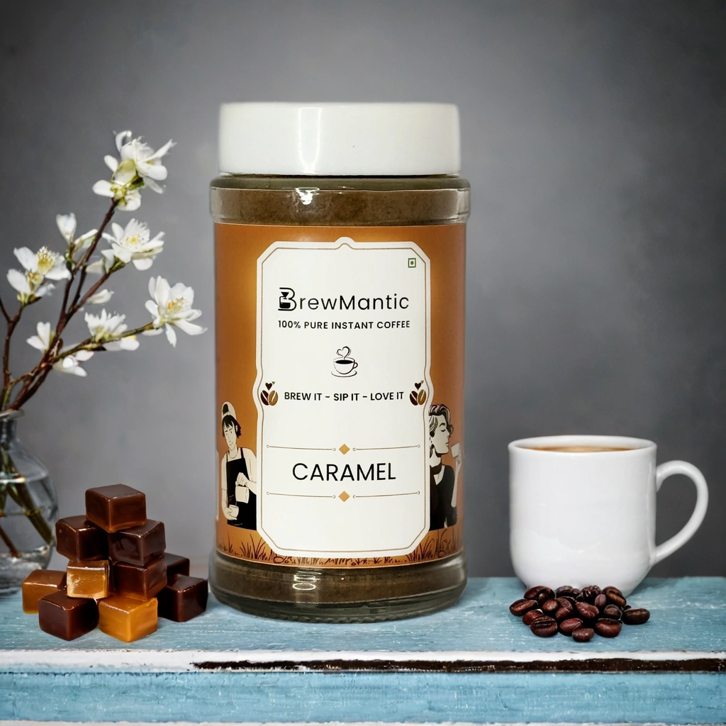 Caramel – 100% Pure Flavoured Instant Coffee